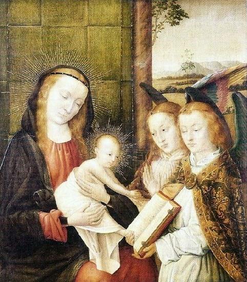 Jan provoost Madonna and Child with two angels oil painting picture